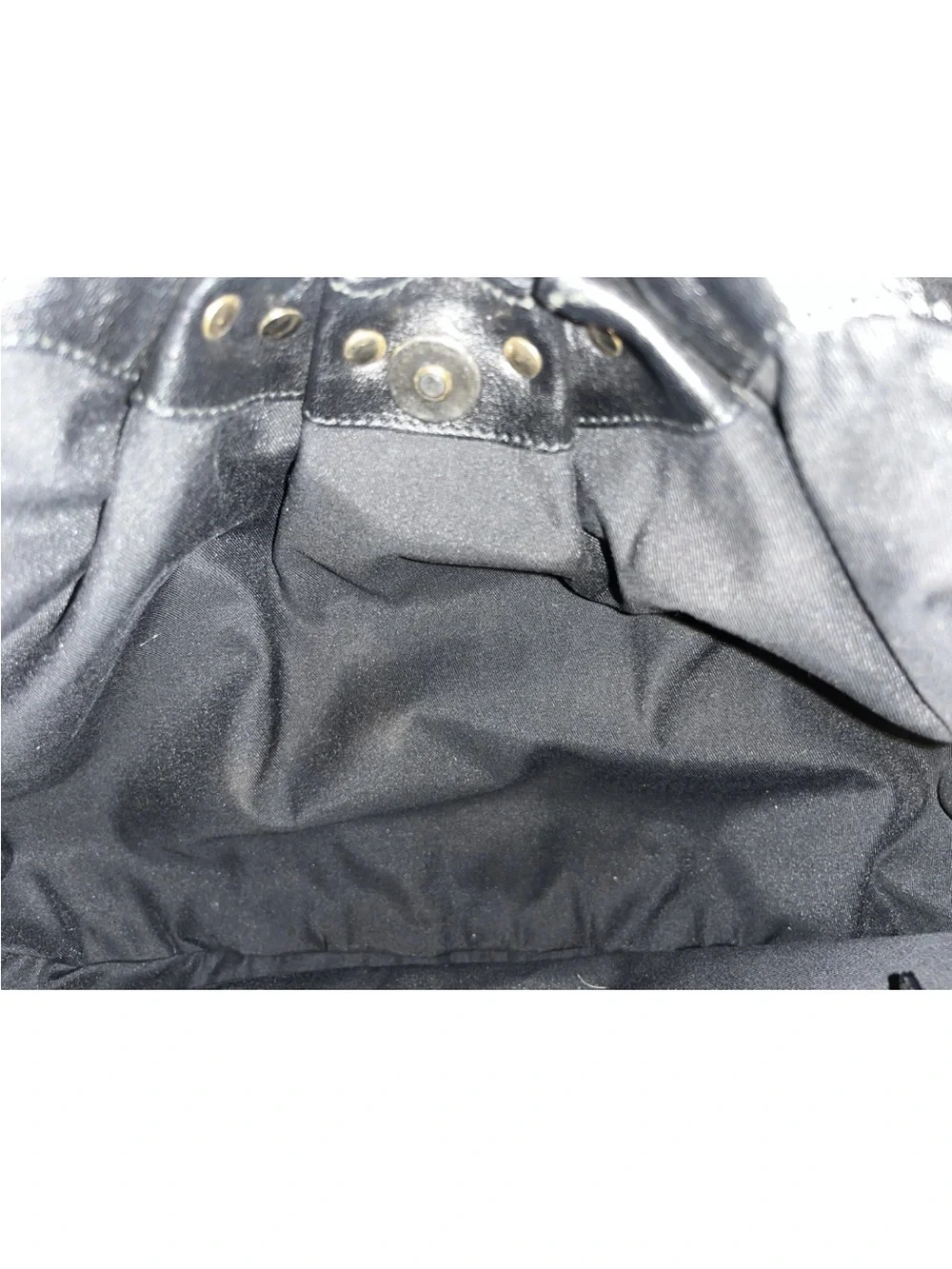 Gucci Pelham Gold Studded Black Canvas Bag w/dust bag, books, envelope